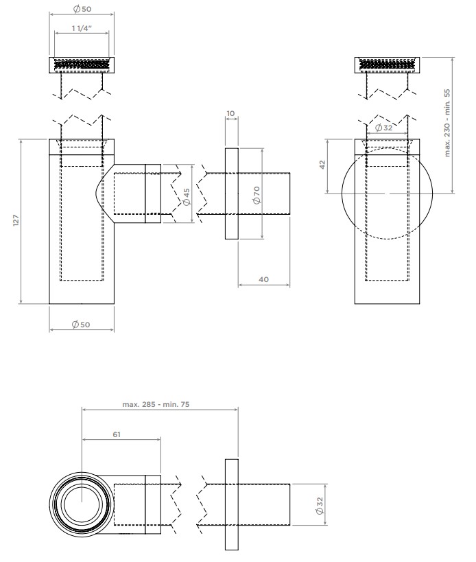 Clou InBe designsifon type 1 chroom