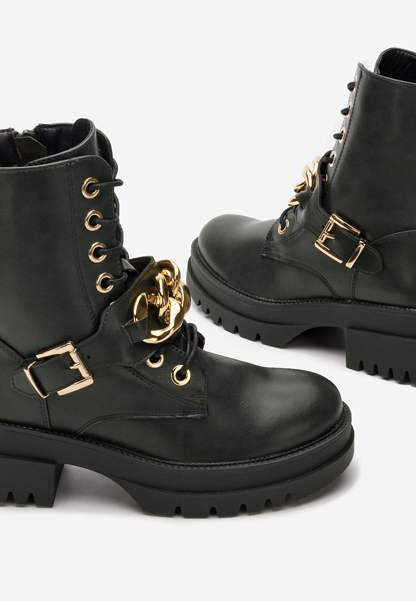 Bottines à lacets femme vert Mondariz