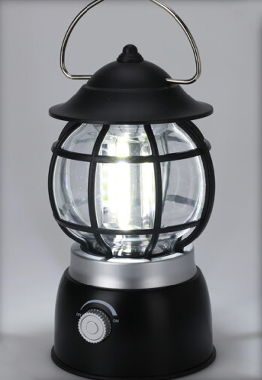 Campinglampe COB 10 x 19 cm schwarz
