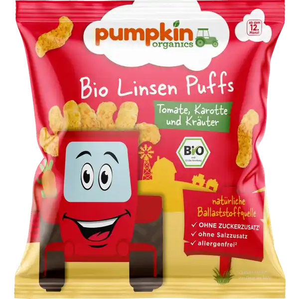 Bio Linsen Puffs mit Tomate, Karotte & Kräutern