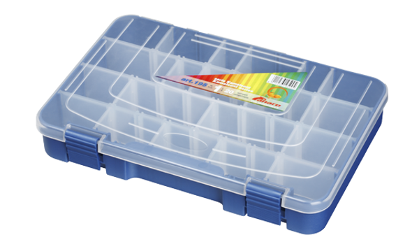 Panaro Boîte de pêche bleue avec couvercle transparent