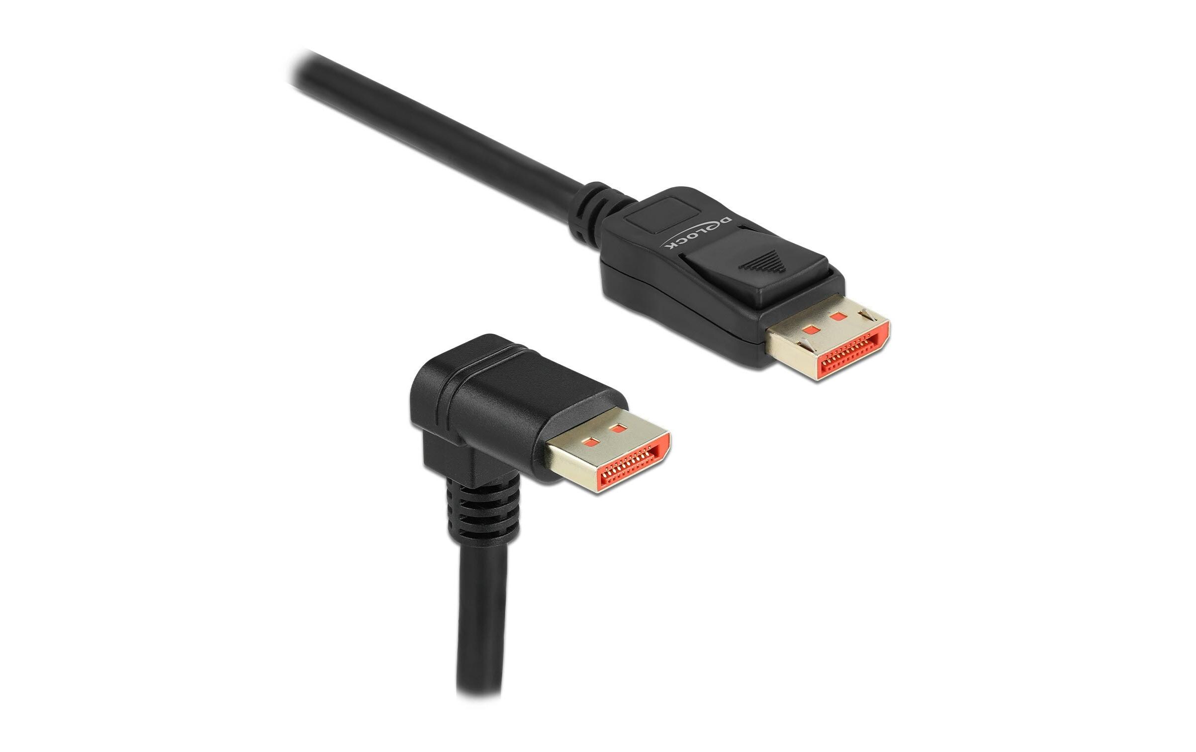Kabel Unten gewinkelt DisplayPort - DisplayPort, 3 mDisplayPort Kabel Stecker gerade zu Stecker 90° unten gewinkelt 8K 60 Hz 3 m