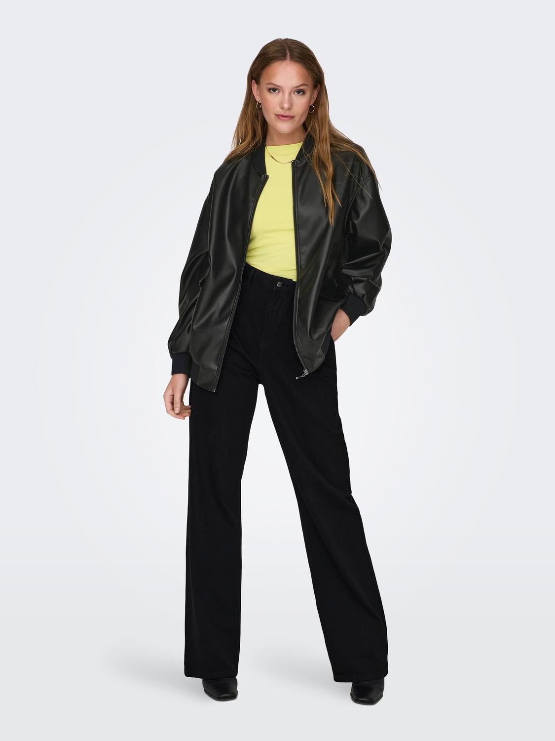 ONLINA Kunstlederjacke Black