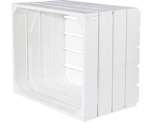 Vintage witte fruitkist 50x40x30 cm
