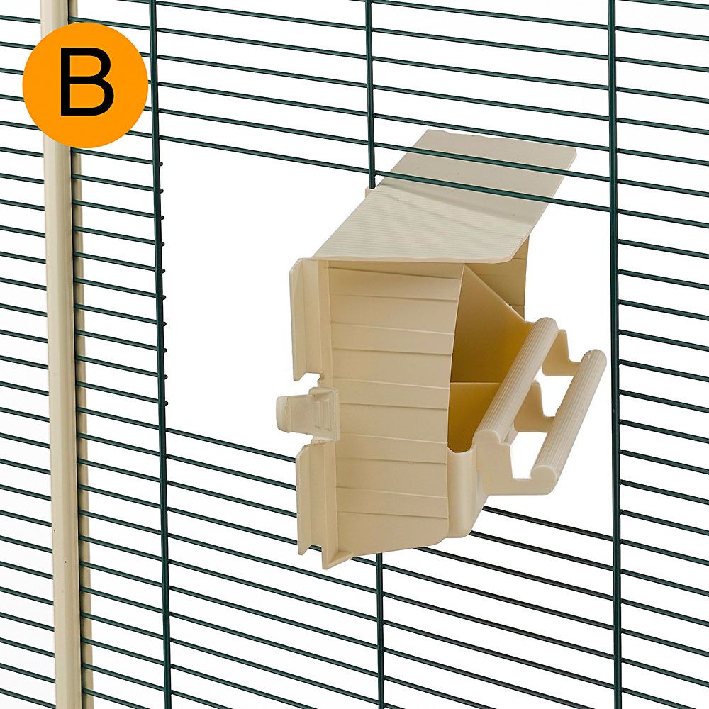 Ferplast volière cage à oiseaux hemmy cage pour oiseaux, canaris, pinsons, perruches ondulées, inséparables, en bois, accessoires