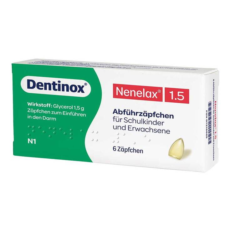 Nene Lax 1,5 Suppositorien für Schulk, 6 St