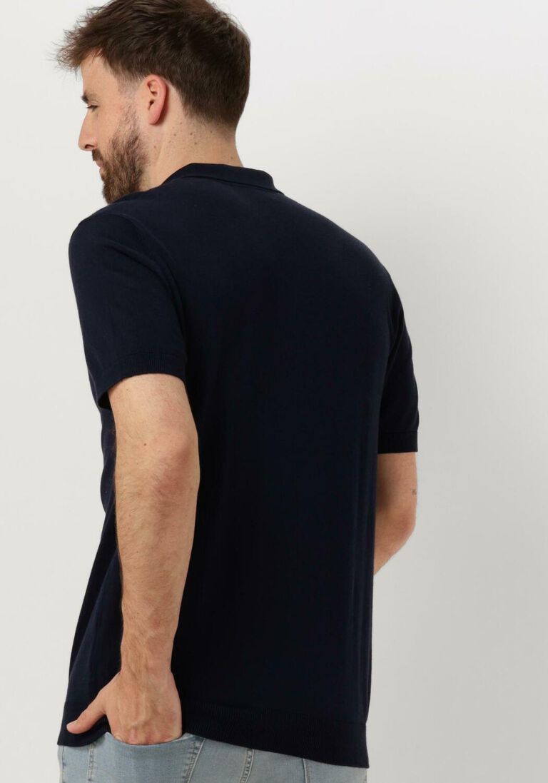 SELECTED HOMME donkerblauwe selected homme polo slhberg ss knit polo noos