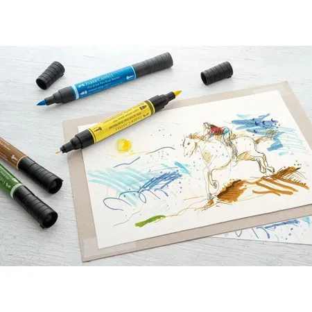 Faber-Castell Pitt Artist Pen Dual Marker Tuschestift 5er Etui
