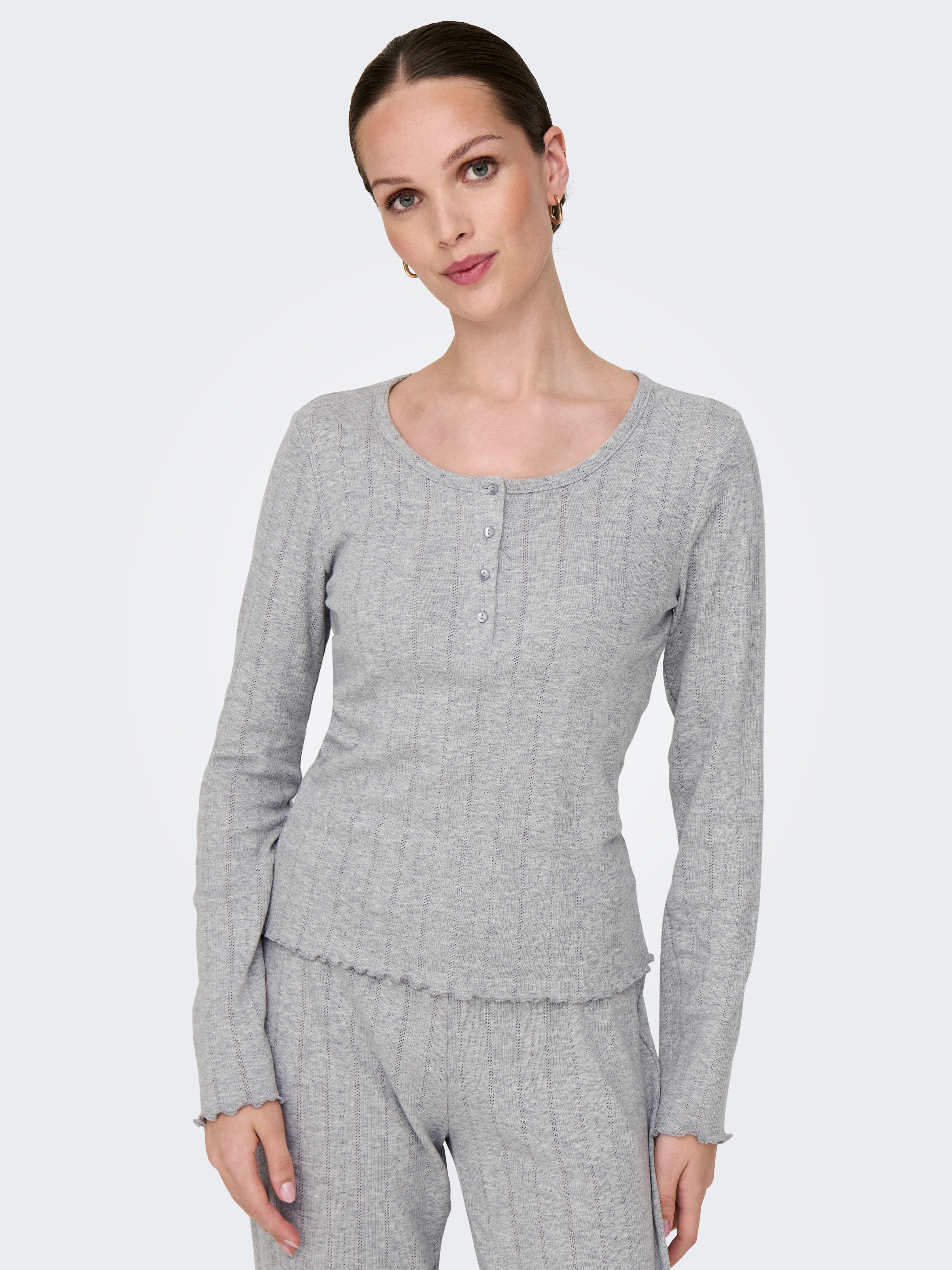 ONLCOZY Schlafanzug Set Light Grey Melange