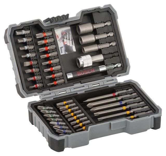Bosch 2607017164 43-delige schroefbit- doppenset, gemengde extra harde schroefbits