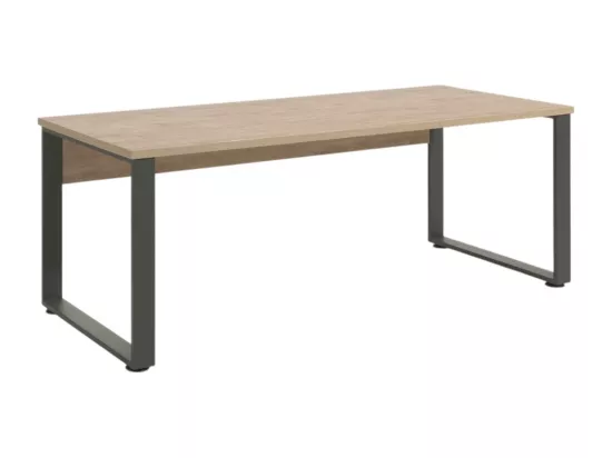 Bureau professionnel droit 170cm – Chêne doré et noir – Collection DEPÉ