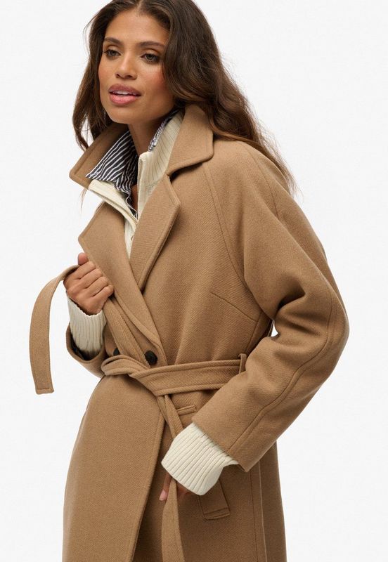 Superdry - Relaxed Long Wool - Wollen Jas