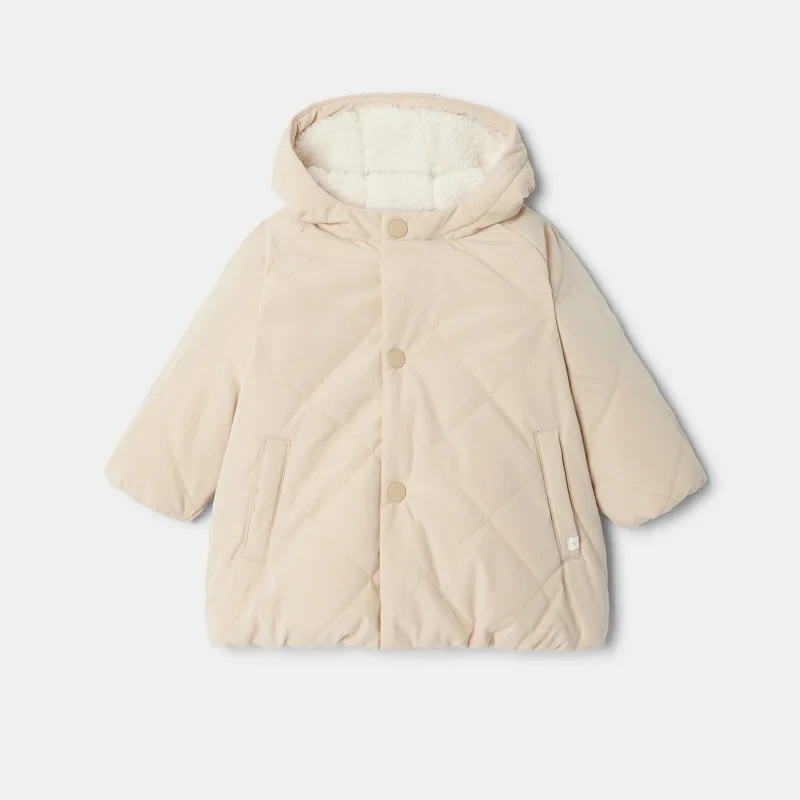 Manteau matelassé doublé à capuche beige mixte Absorba Beige