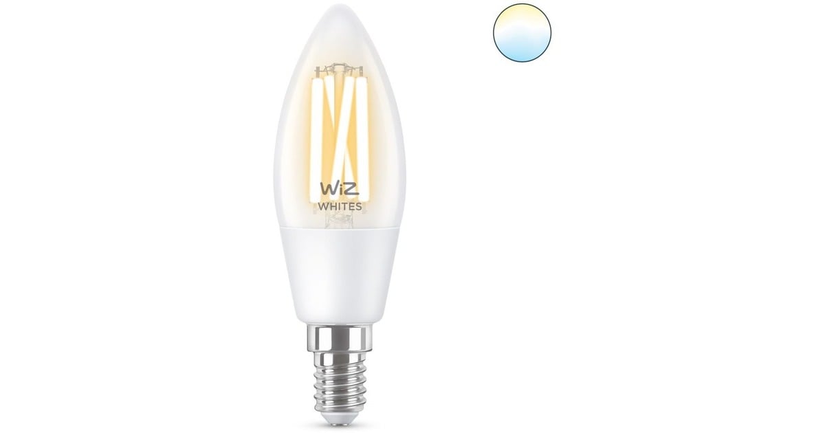 WiZFilament doorzichtig C35 E14 ledlamp  (Wifi + Bluetooth protocol)