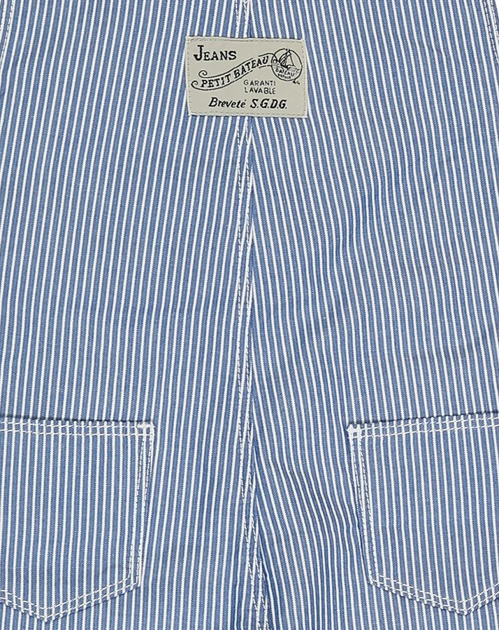 Jeans-Latzshorts BABY BOYS gestreift in blau
