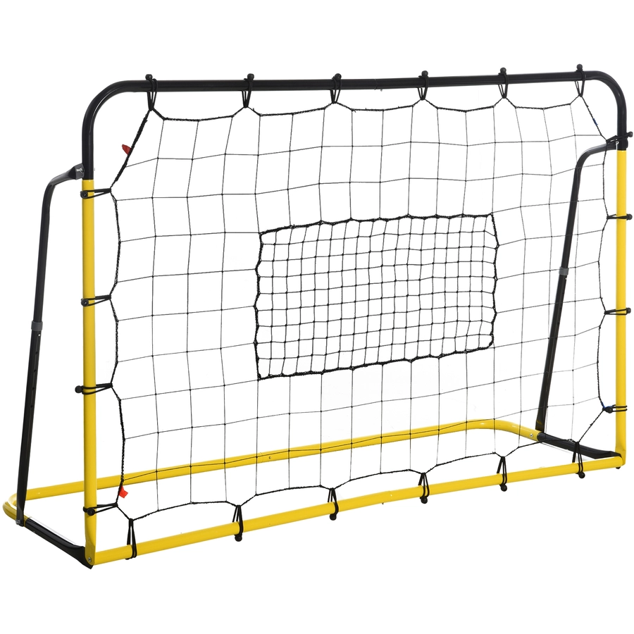 HOMCOM Fußballnetz für mehrere Ballsportarten gelb, schwarz