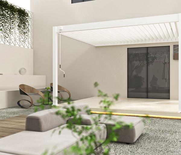 Weide Deluxe Wandpergola Voll-Alu, ca.