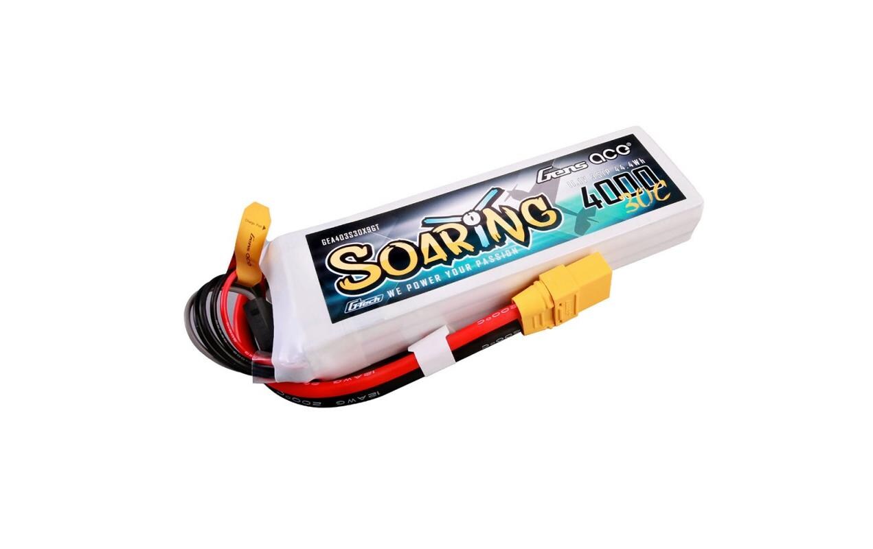 RC-Akku LiPo 4000 mAh 11.1 V 30C Soaring, G-Tech3S LiPo Akku mit XT90 Stecker