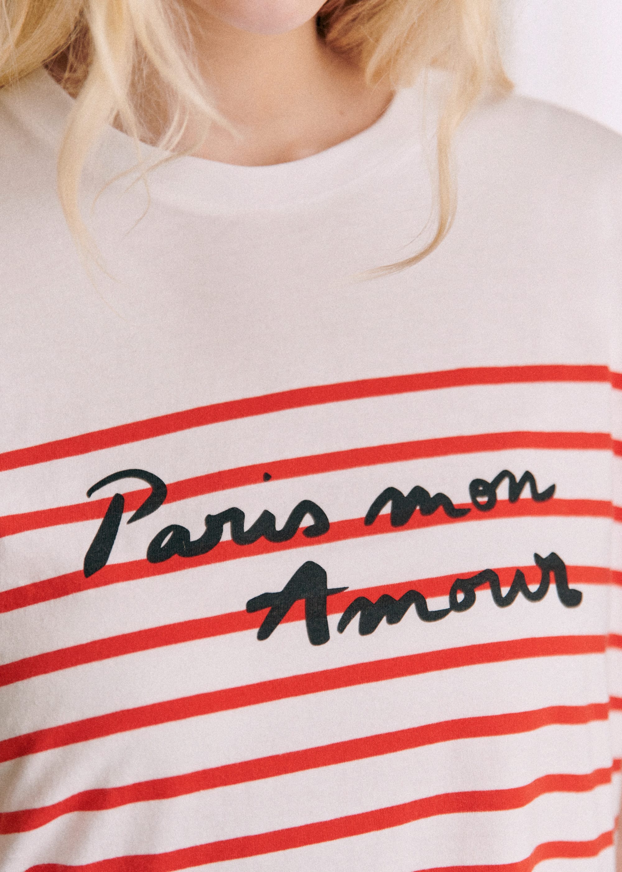 T-Shirt Paris Mon Amour - Ecru / Rouge - E-SHOP/T-SHIRTS 5905321