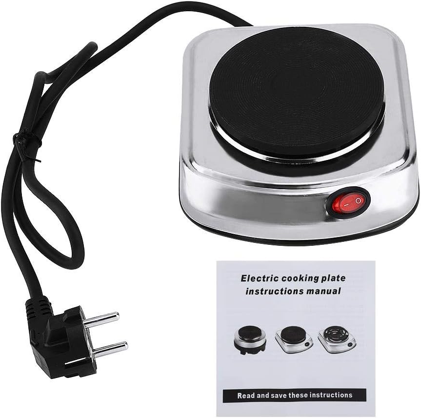 Plaque de cuisson électrique portative 500W gris noir Vendos85