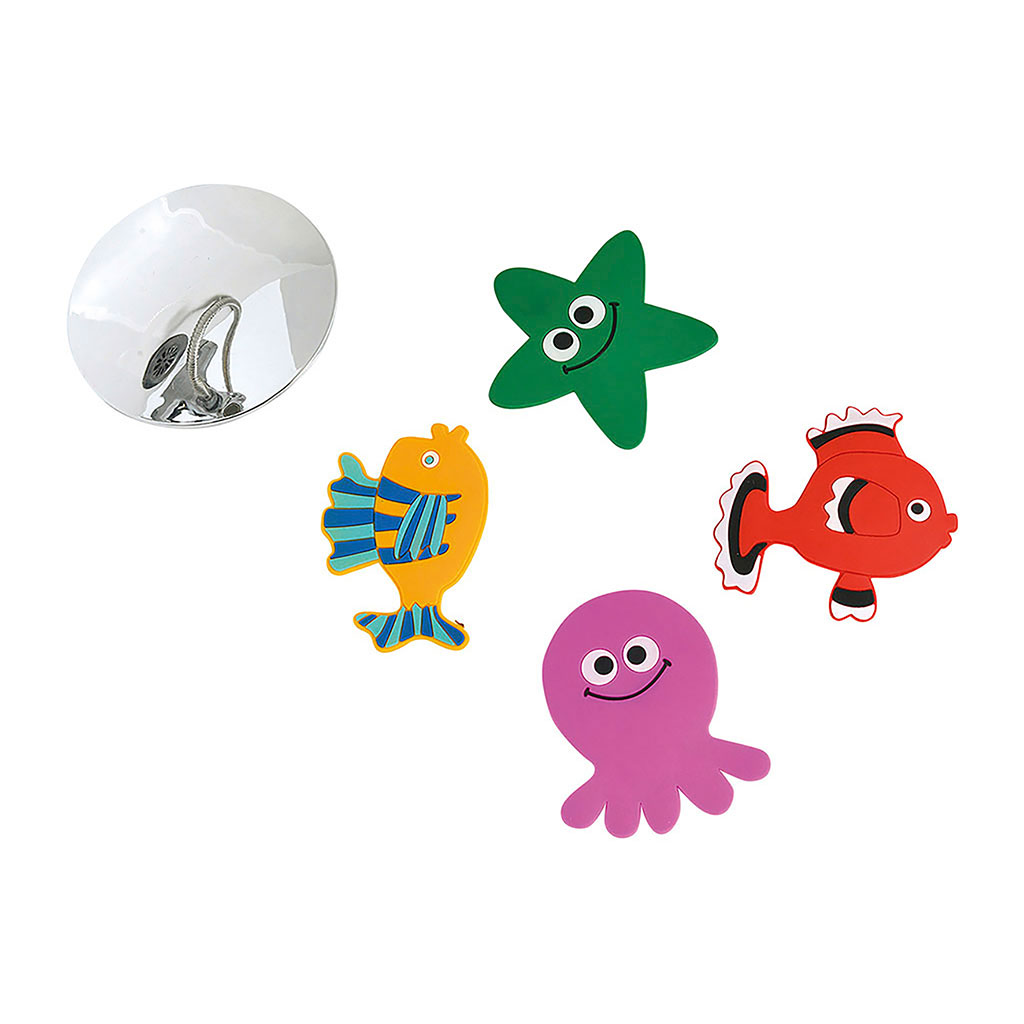 Lot de 4 animaux marins fond de baignoire