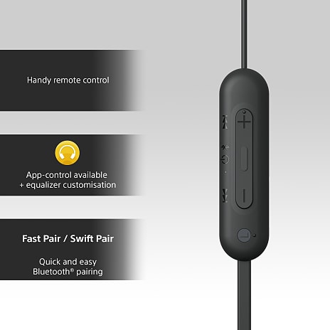 Sony WI-C100B In Ear Headset - Sort