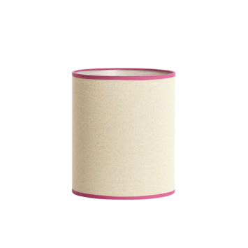 Lampenkap Theo-Bert Pot cilinder beige roze Ø 23 cm
