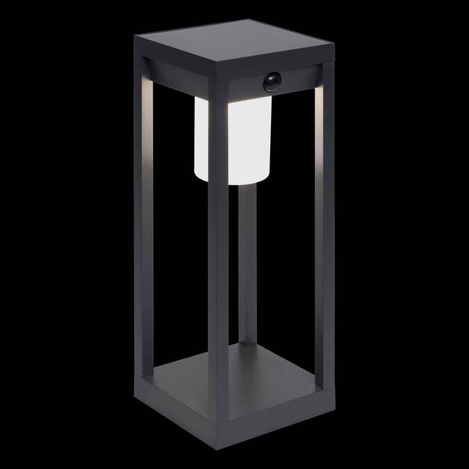 Lanterne solaire à détection de mouvement PIKY Graphite