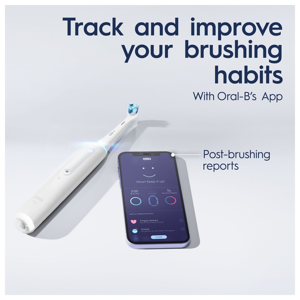Oral-B - iO4s Hvid Elektrisk Tandbørste