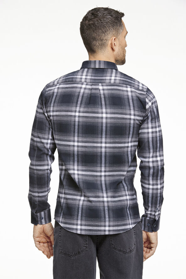 Lindbergh Brushed checked shirt L/S Black
