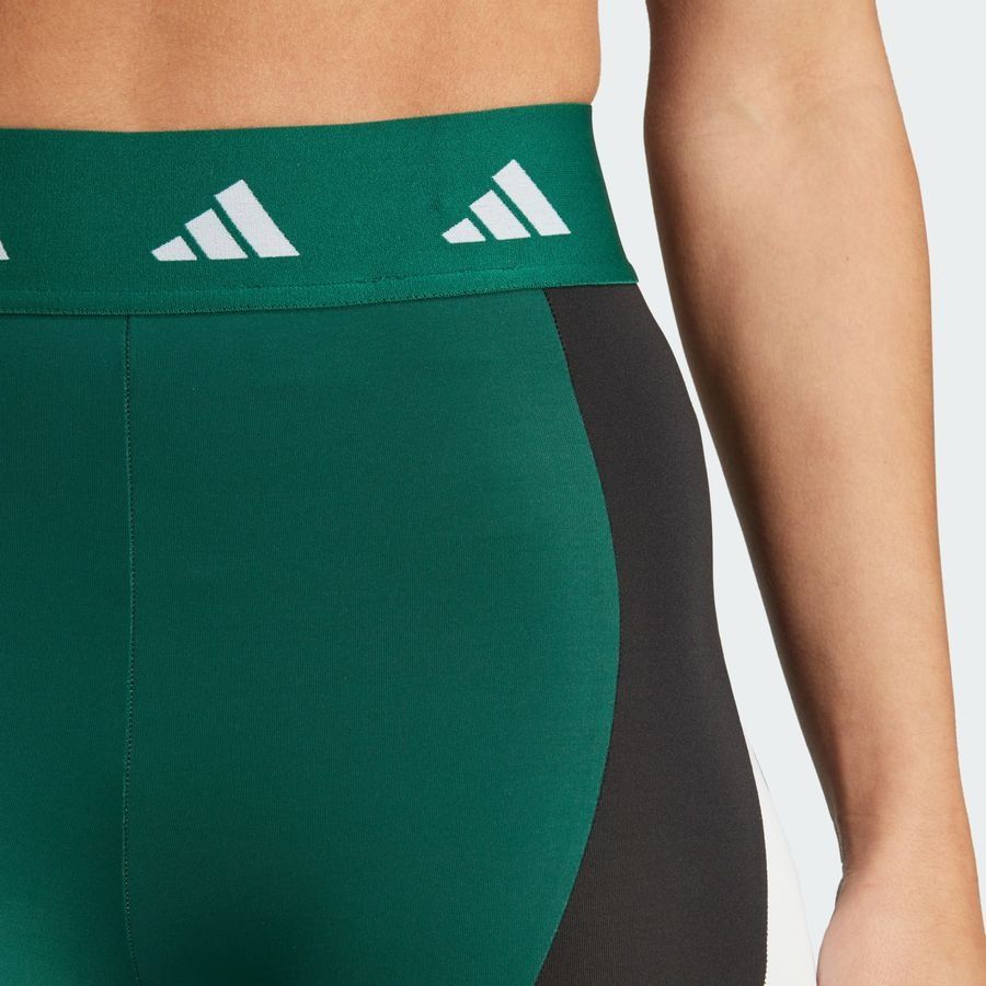 adidas Collant Techfit 7/8 Colorblock - Noir/Vert/Blanc Femme