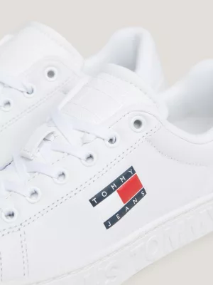 Tênis Essential de Couro com Sola Cupsole e Logo