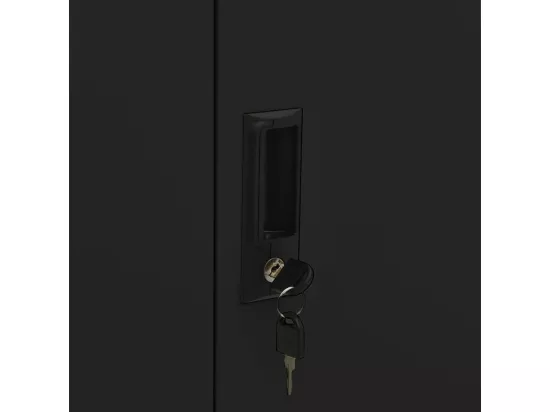 Armoire de bureau Noir 90x40x102 cm Acier