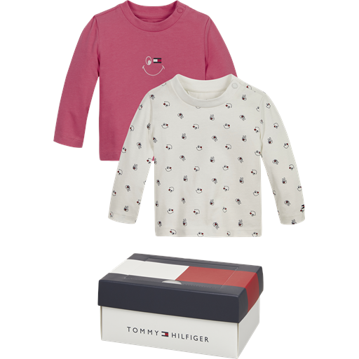 Tommy Hilfiger 2-pak T-Shirt, Melon, 86 cm