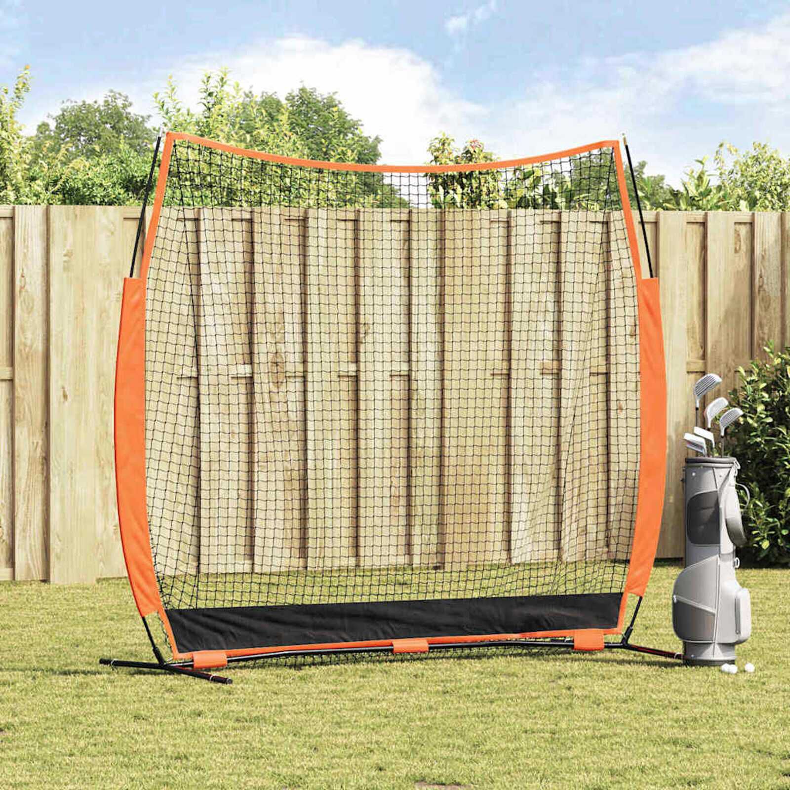 vidaXL Golftrainingshulpmiddel Zwart 213 x 213 cm Polyester
