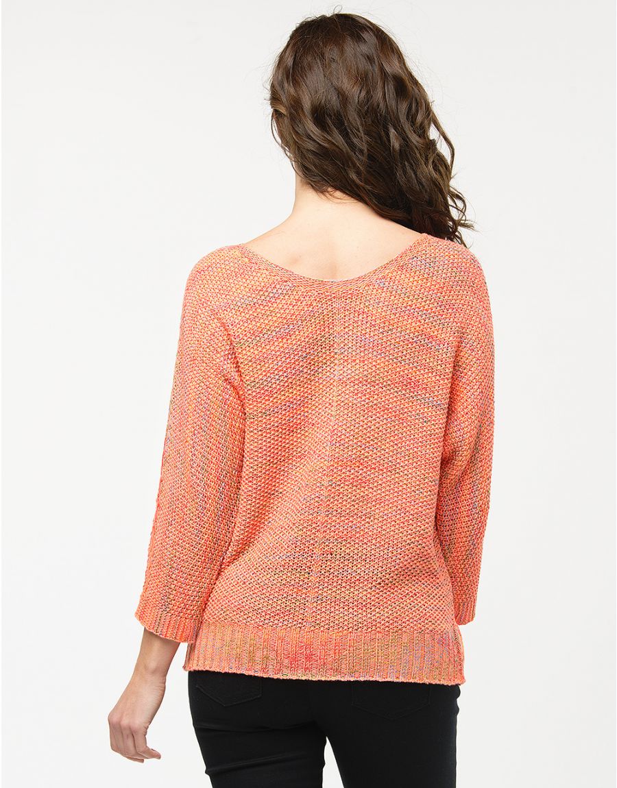 Pull corail chiné