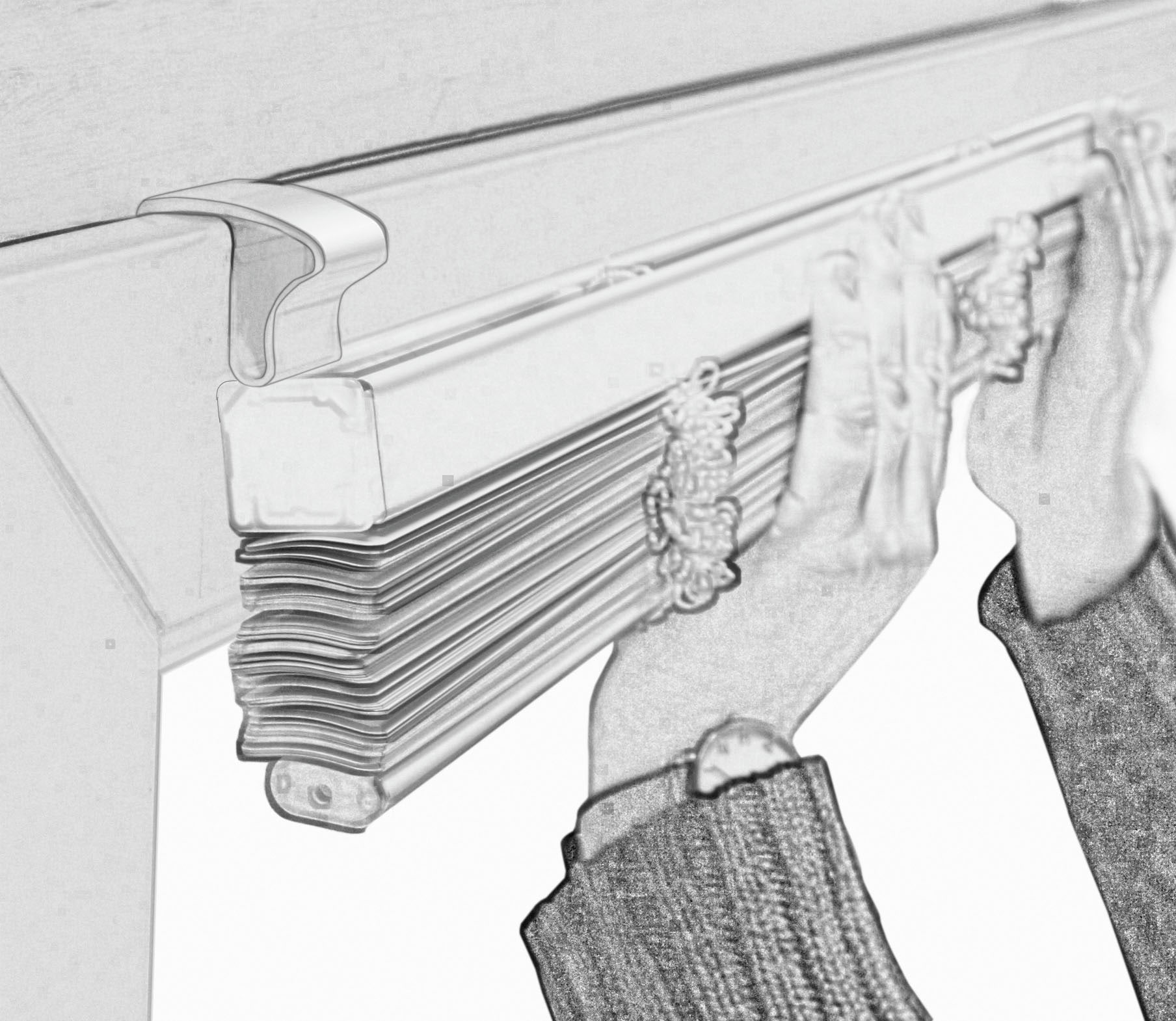 GARDINIA Sichtschutzbefestigung »Klemmhalter für Aluminium-Jalousien« für Aluminium-Jalousien