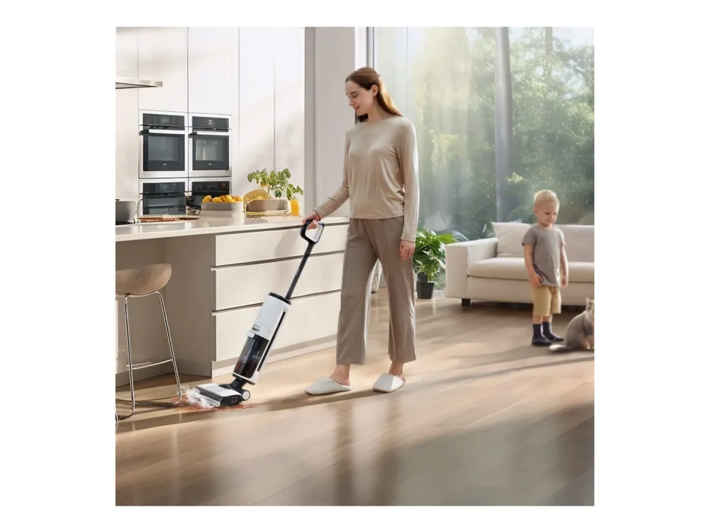 Tineco FLOOR ONE S7 Steam Plus - Gulvrenser - stav - uden pose - ledningsfri - hvid/sort
