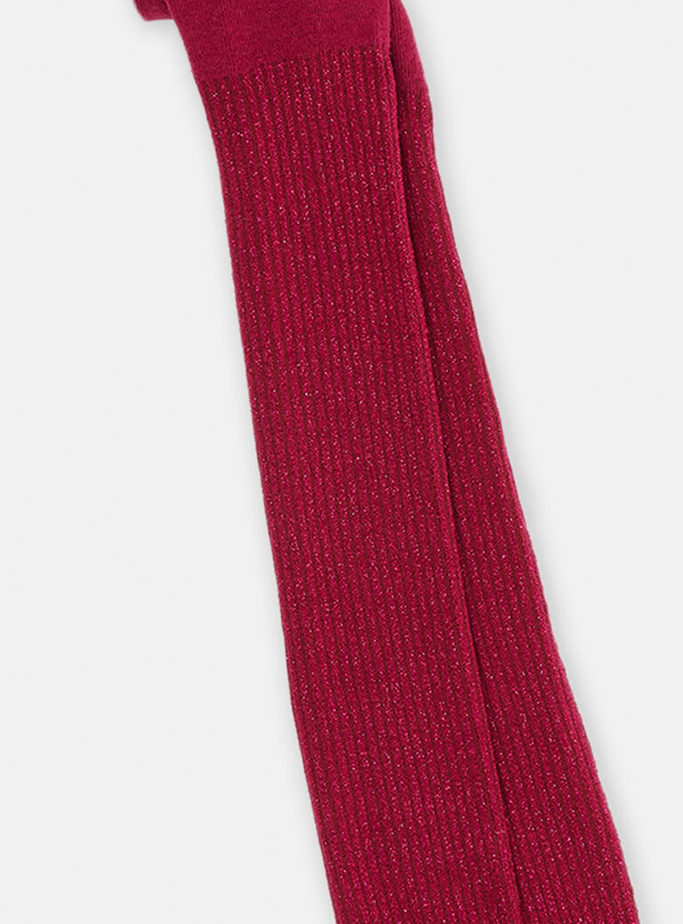 Collants prune en lurex fille