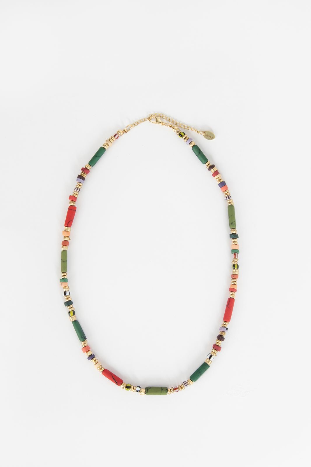 Korte ketting met multicolour kralen