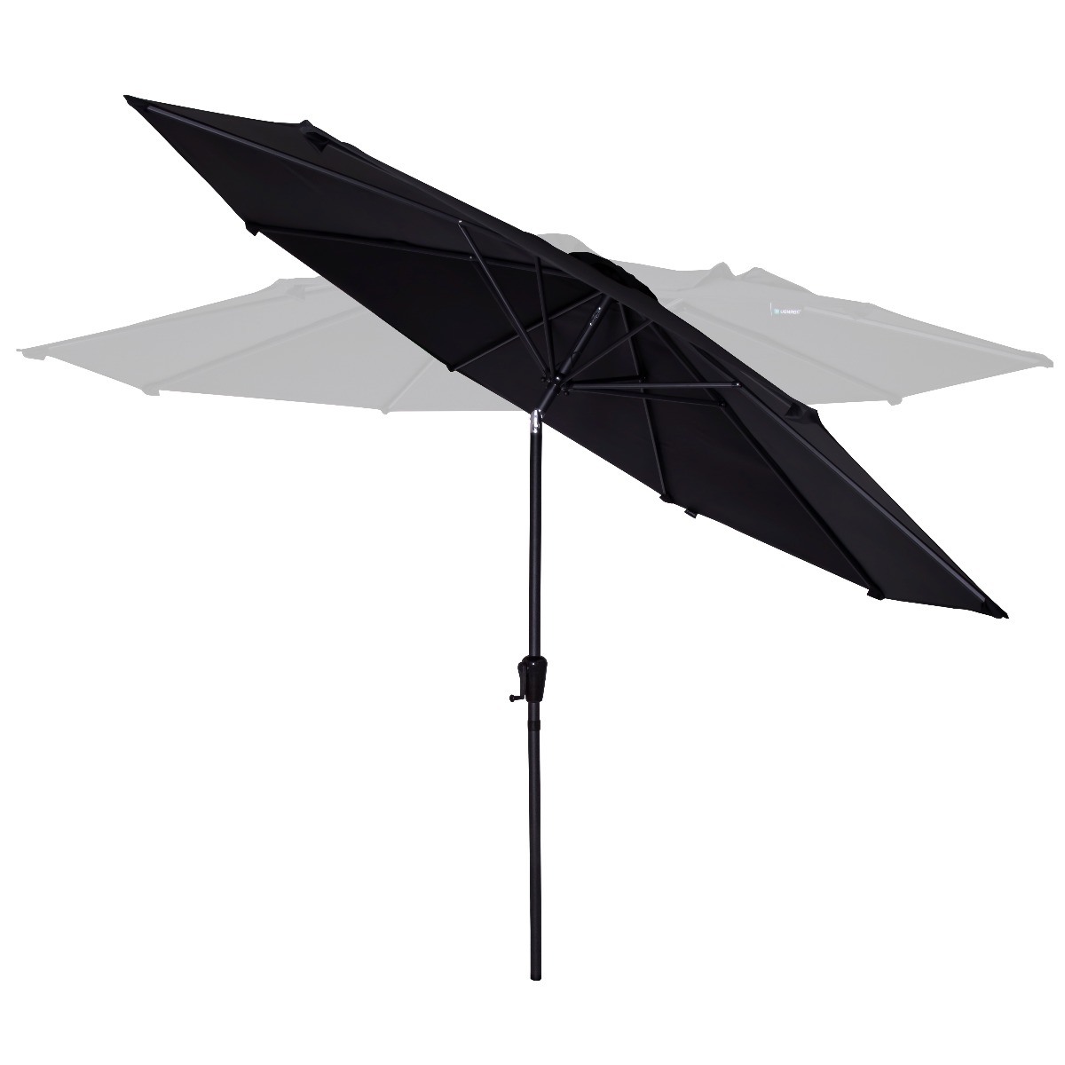 VONROC Recanati Ø300 cm Premium stokparasol - Black
