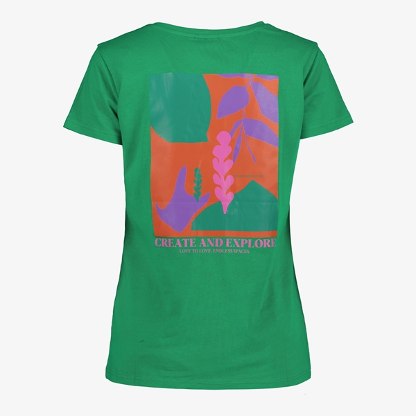 TwoDay dames T-shirt groene met backprint