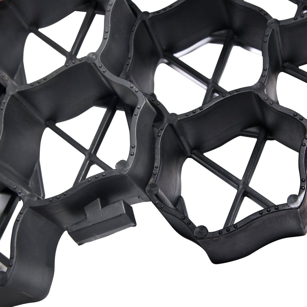 vidaXL Gazontrellis, 16 stuks, zwart, 60x40x3 cm, kunststof
