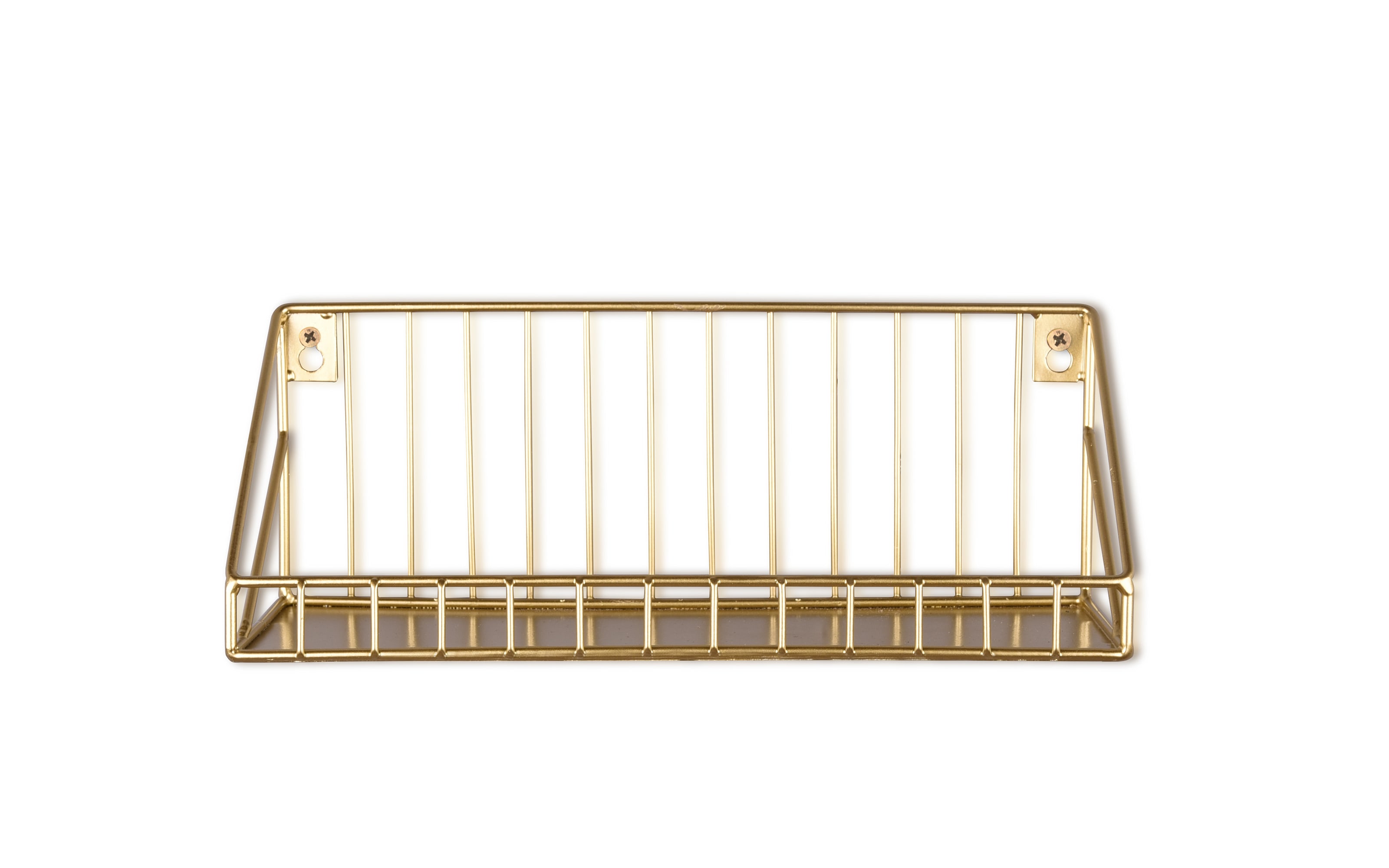 Wandregal Fiona in Goldfarbig, 30 x 11 cm