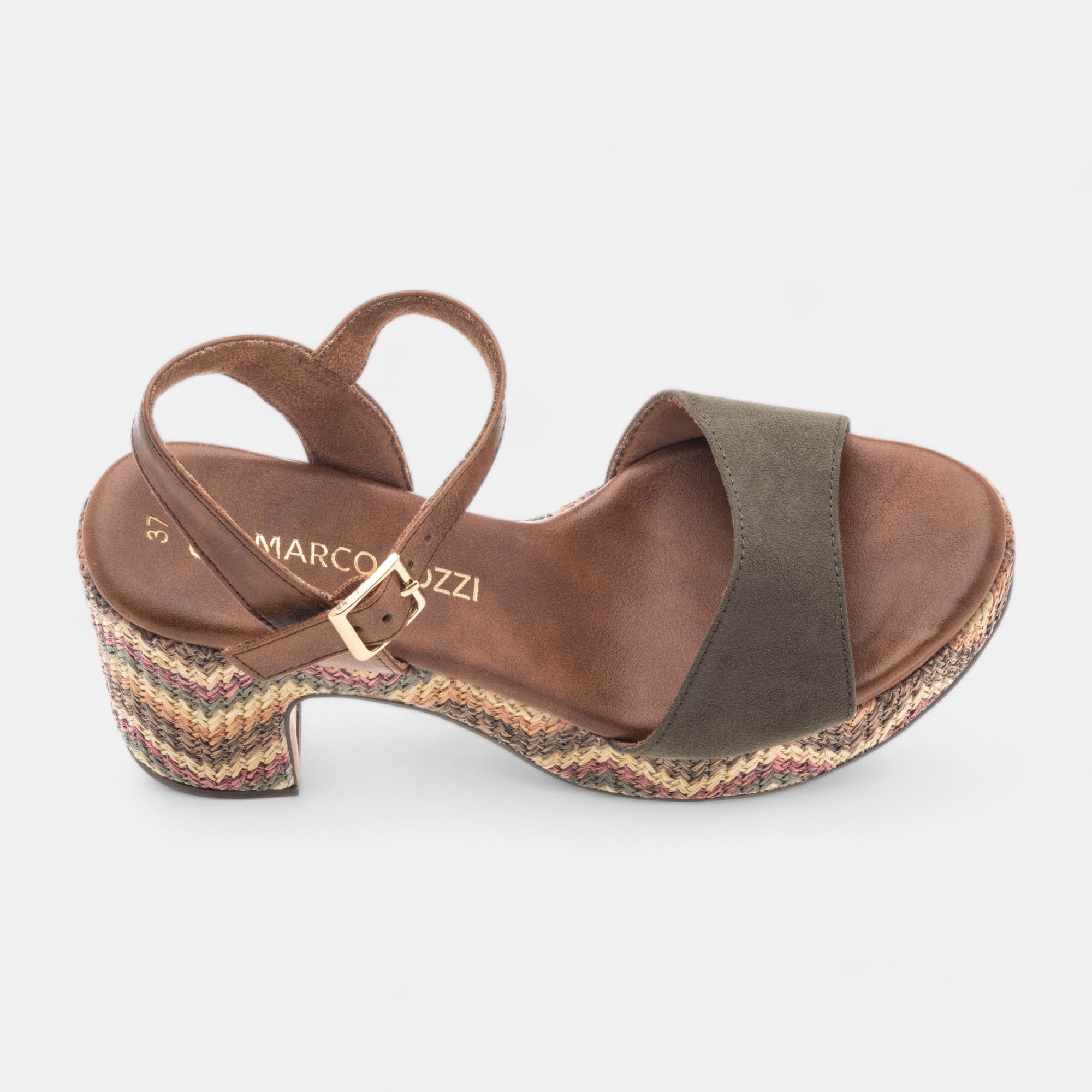 Sandales à talon Femme kaki