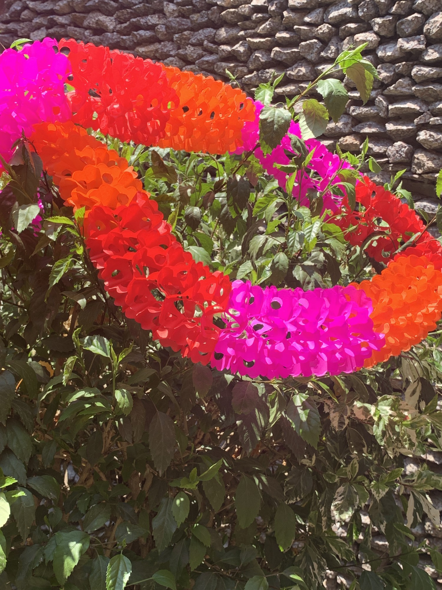 Papier-Girlande 'Schlange', pink, orange, rot, Ø 12 cm, L 250 cm günstig bestellen