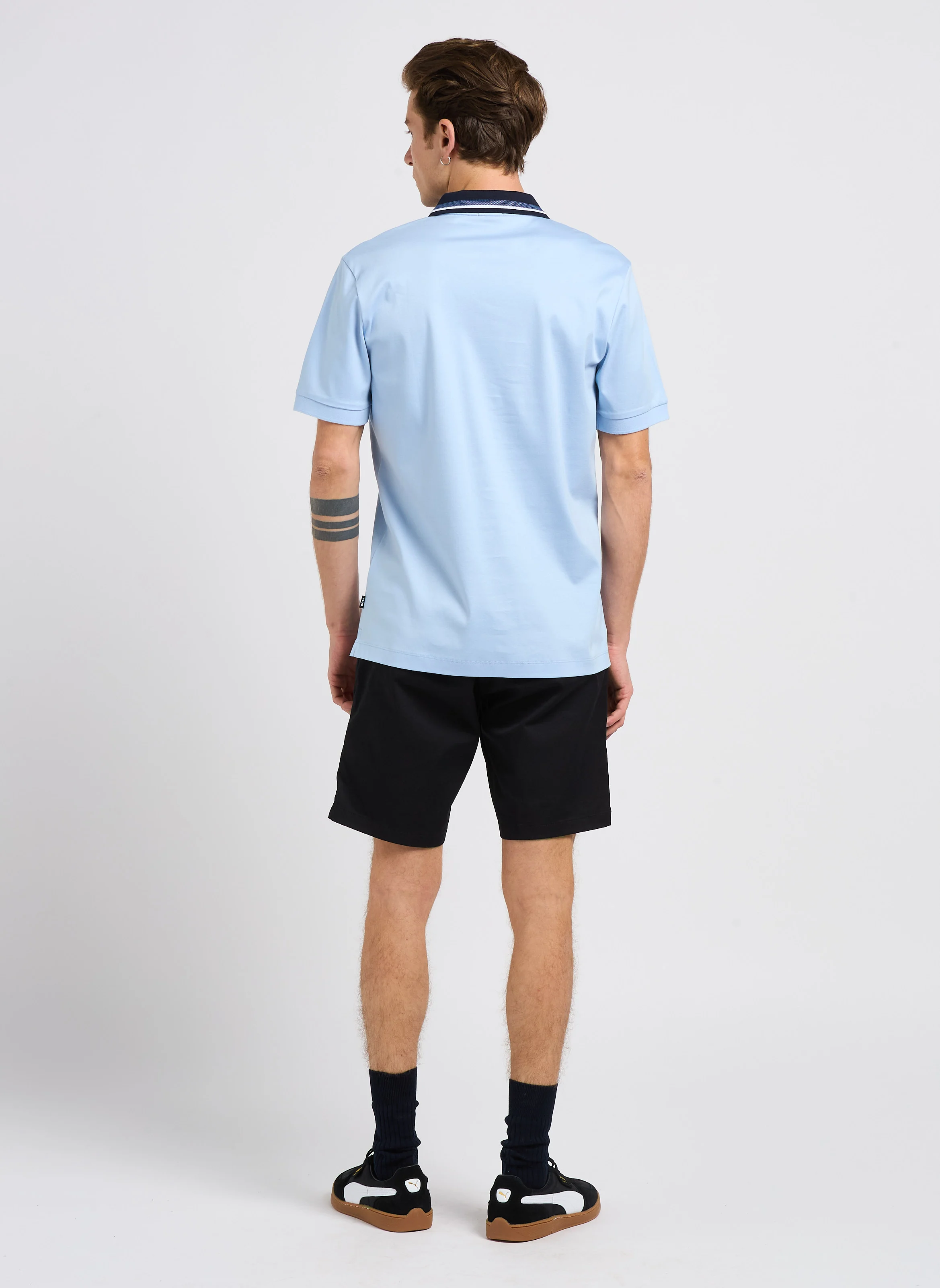 MILES - Short chino en coton bio mélangé | Noir