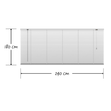 KARWEI aluminium jaloezie 16 mm wit (kleurnr. 201) 240x180 cm (bxh)
