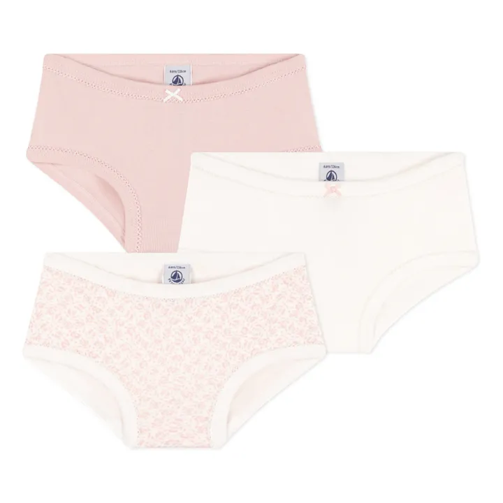 Petit Bateau Lot 3 Culottes Taille Haute Naoshima | Rose