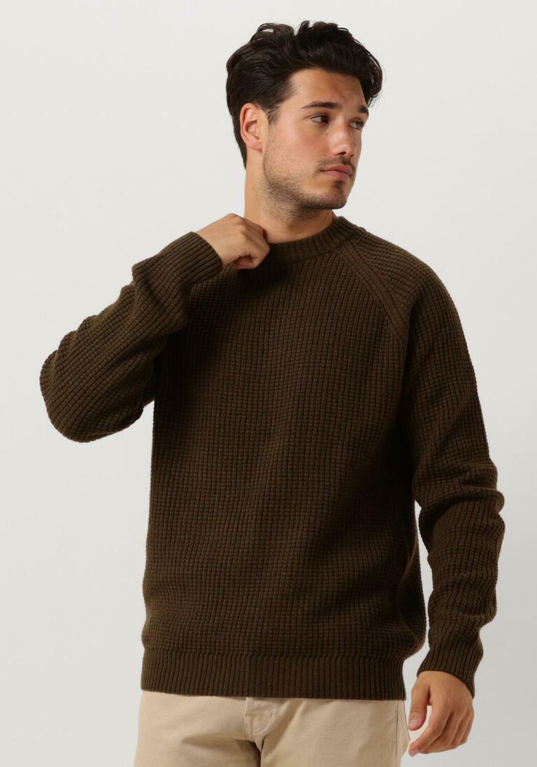 ANERKJENDT donkergroene anerkjendt trui aksune structure knit